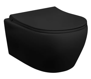 Aloni Design Ophang Wc Met Rvs Sproeier (Bidet) Zwart