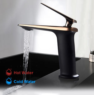 Single-Handle Bathroom Sink Faucet with Pop-Up Overflow & Basin Faucet