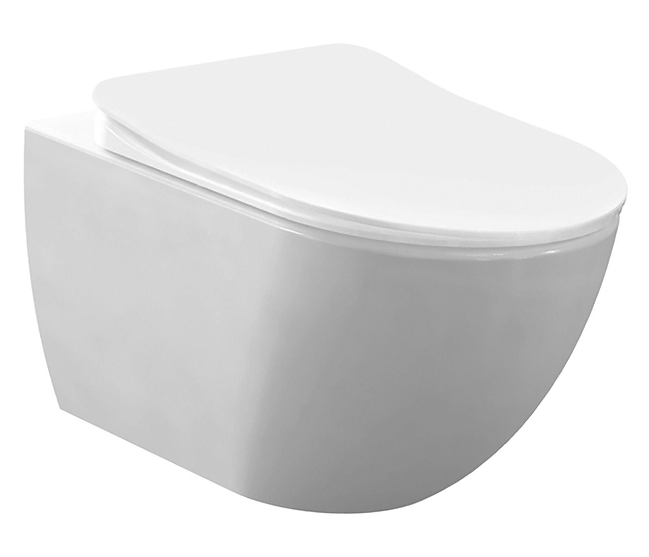 Design Ophang Wc Met Rvs Sproeier (Bidet), Verborgen Bevestiging Wit