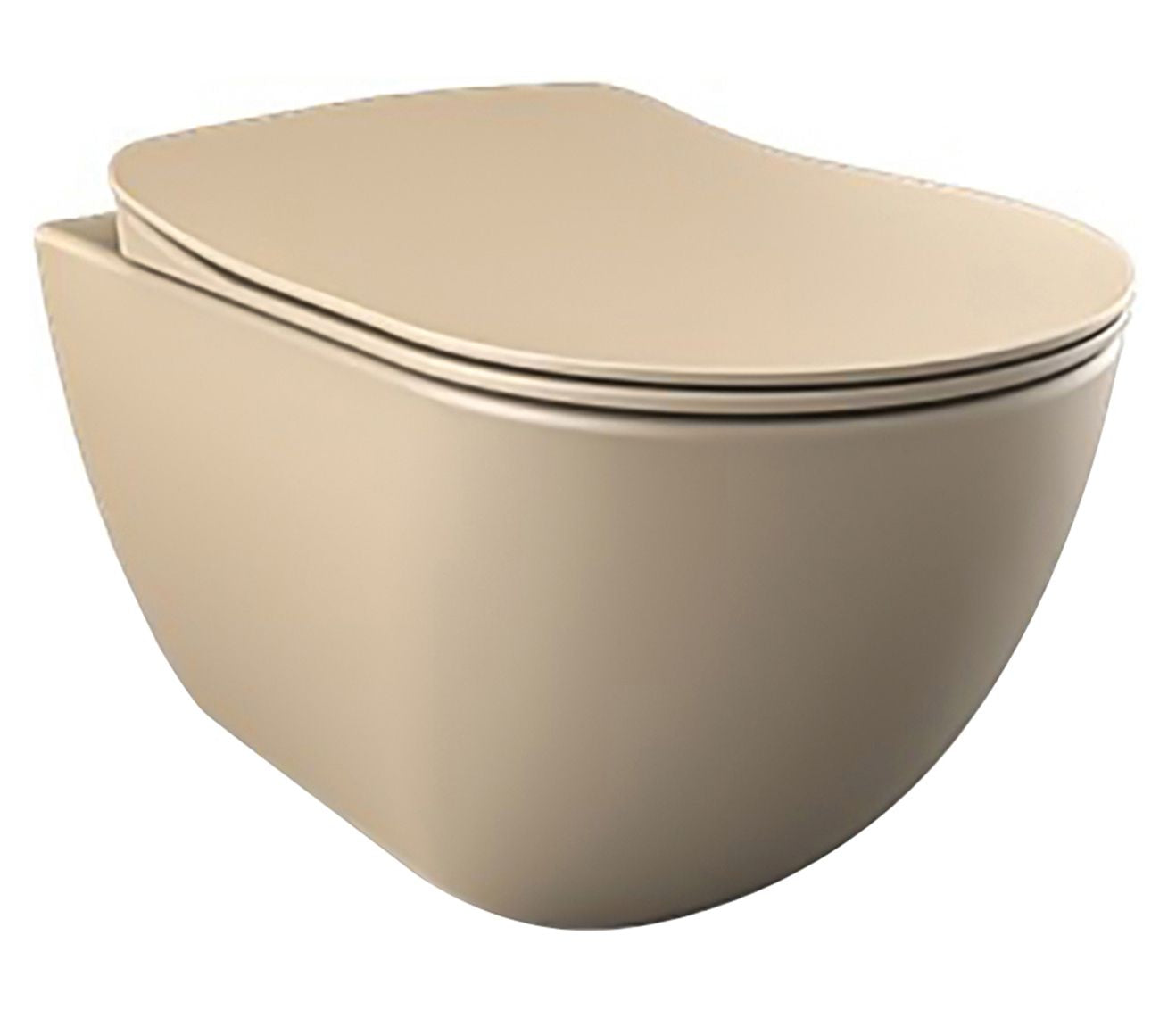 Design Ophang Wc Zonder Sproeier (Bidet), Mat Cappucino