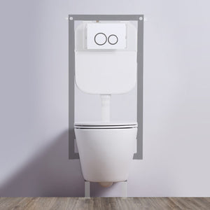 In-wall Modern Water Tank Wall Hung Toilet Water Tank Dual Push Flush Concealed Cistern