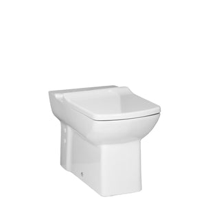 LARA STANDING WC BASE: Wall-Mounted Toilet with Integrated Bidet Sprayer in White