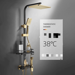 Rainfall Thermostatic Bathroom Shower System Set