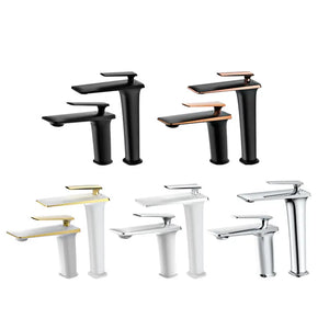 Single-Handle Bathroom Sink Faucet with Pop-Up Overflow & Basin Faucet