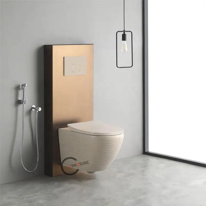 Wall Mounted Porcelain Toilet Rimless Soft Closing Seat Wall Hung Toilet