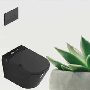 SanThinks Wall Hung Smart Ebony Toilet